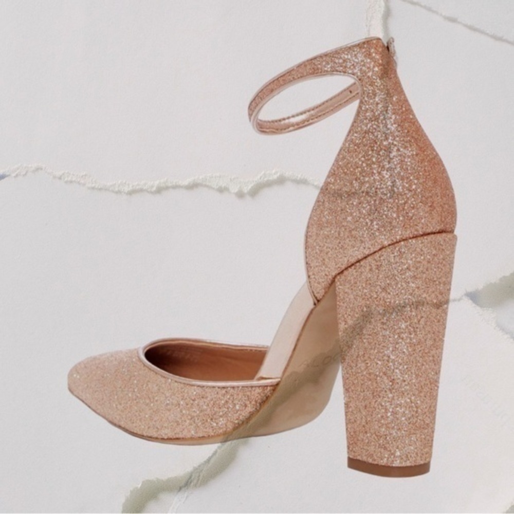 Rose Golden glitter sparkle heels - Picture 4 of 5